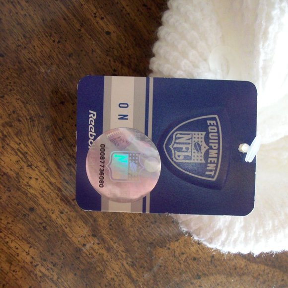 VINTAGE Pittsburgh Steelers Beanie Player White Knit NWT Reebok - Picture 7 of 8